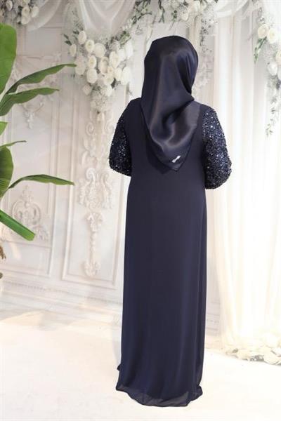 5141 ROBE DE SOIRÉE AVEC CODE MANCHES PAILLETTES