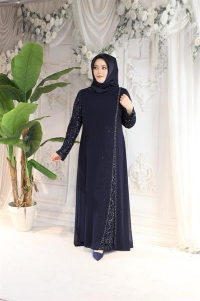 5141 ROBE DE SOIRÉE AVEC CODE MANCHES PAILLETTES