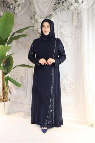 5141 ROBE DE SOIRÉE AVEC CODE MANCHES PAILLETTES