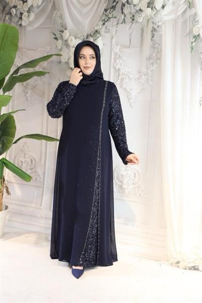 5141 ROBE DE SOIRÉE AVEC CODE MANCHES PAILLETTES