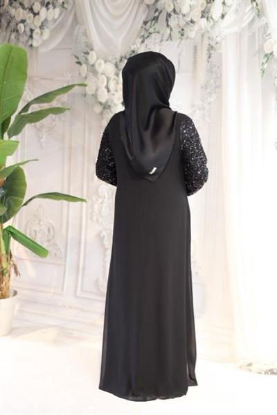 5141 ROBE DE SOIRÉE AVEC CODE MANCHES PAILLETTES