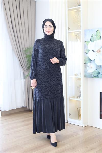 5187 CODE ROBE À GODETS À MOTIFS PERSONNALISÉS