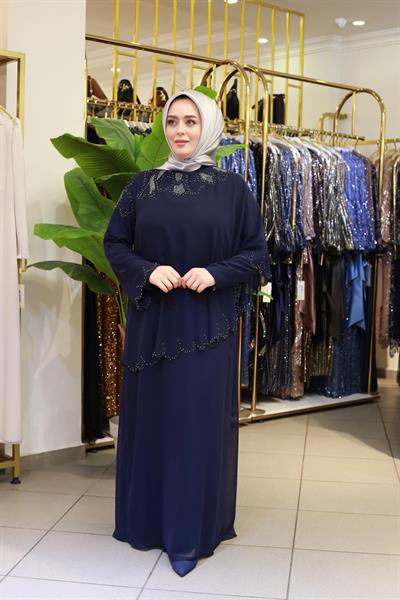 5194 فستان قطن كود كود مفصل بالحجارة