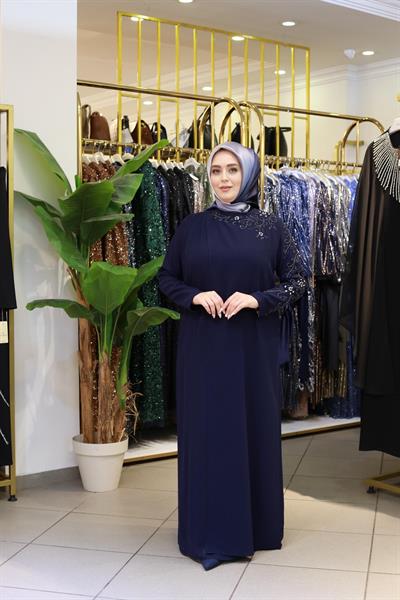 5199 كود فستان مطرز بالورود مع الأحجار