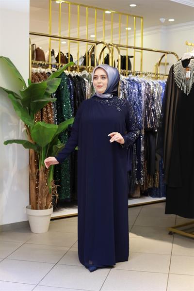 5199 كود فستان مطرز بالورود مع الأحجار