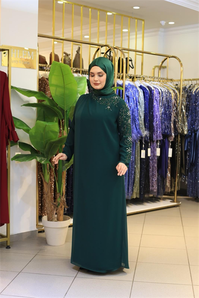 5199 كود فستان مطرز بالورود مع الأحجار