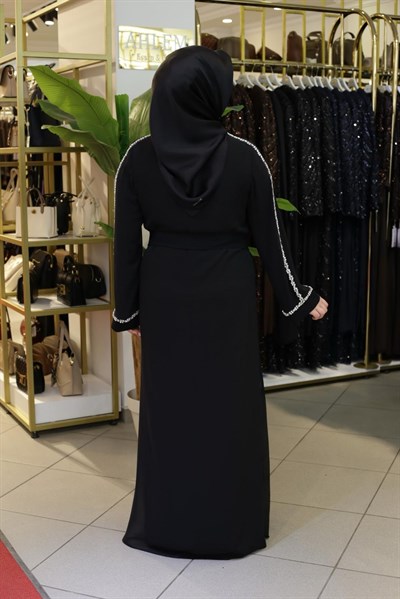 5211 KOD YAKA KOL TAŞLI ABAYA TAKIM