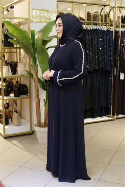 5211 KOD YAKA KOL TAŞLI ABAYA TAKIM
