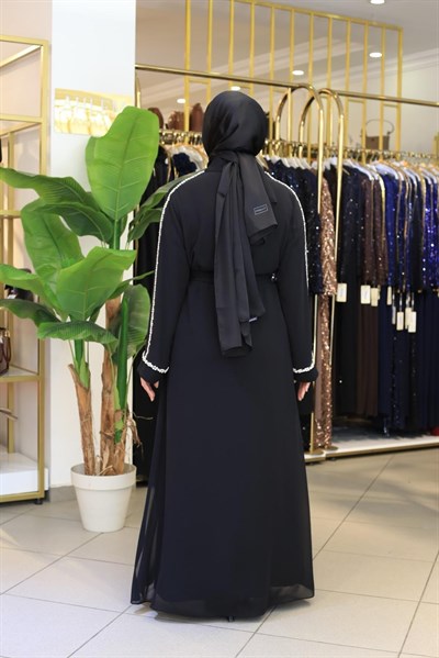 5211 KOD YAKA KOL TAŞLI ABAYA TAKIM