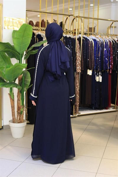 5211 KOD YAKA KOL TAŞLI ABAYA TAKIM