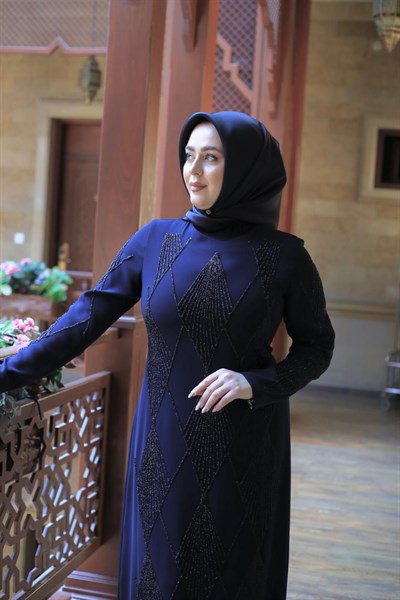 5230 KOD TAŞ İŞLEMELİ ELBİSE