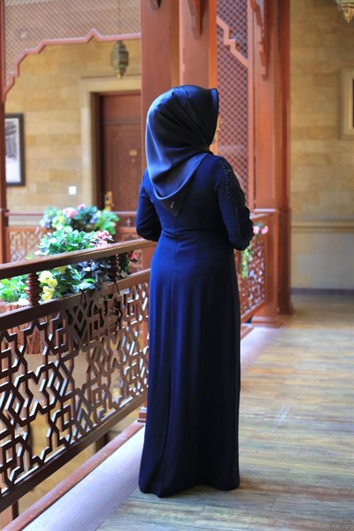 5230 KOD TAŞ İŞLEMELİ ELBİSE