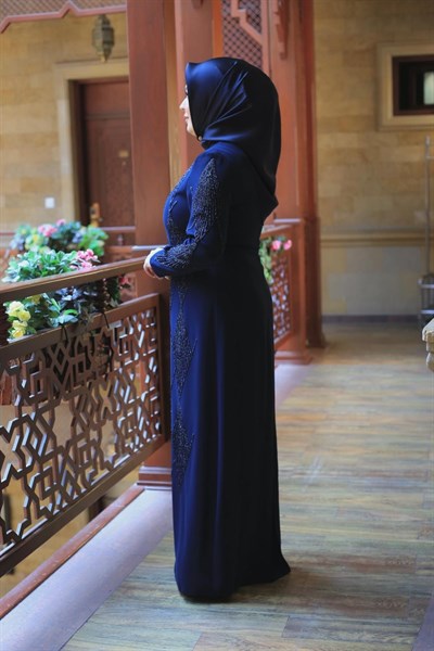 5230 KOD TAŞ İŞLEMELİ ELBİSE