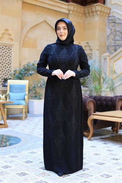 5230 KOD TAŞ İŞLEMELİ ELBİSE