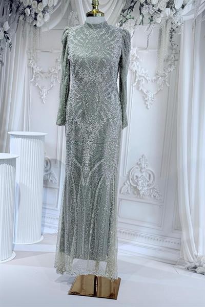 530 CODE FULL STONES EVENING DRESS