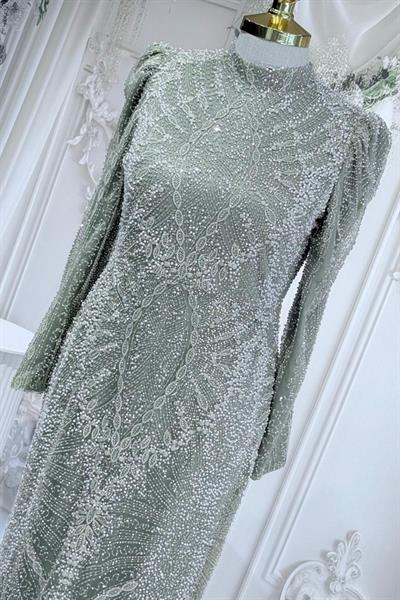 530 CODE FULL STONES EVENING DRESS