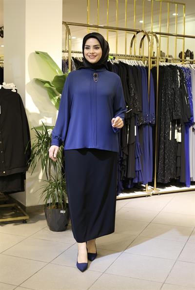 5344 CODE BRONZE DETAILED SHORT SHIRT