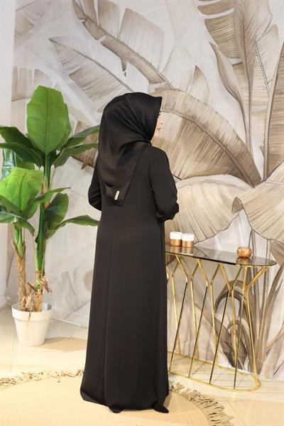 5403 CODE SLEEVES WITH PLEATED DETAIL ABAYA