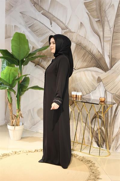 5403 CODE SLEEVES WITH PLEATED DETAIL ABAYA