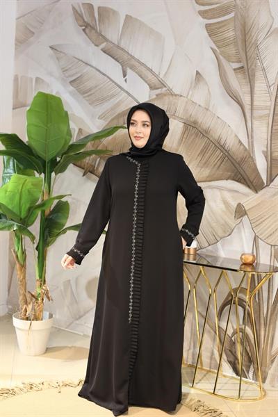 5403 CODE SLEEVES WITH PLEATED DETAIL ABAYA
