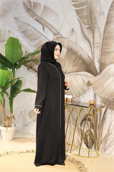 5403 CODE SLEEVES WITH PLEATED DETAIL ABAYA