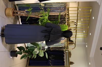 5407 CODE STONE DIAMOND PATTERN ABAYA