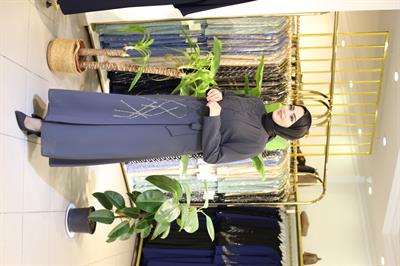 5407 CODE STONE DIAMOND PATTERN ABAYA