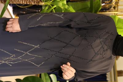 5407 CODE STONE DIAMOND PATTERN ABAYA