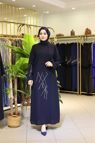 5407 CODE STONE DIAMOND PATTERN ABAYA