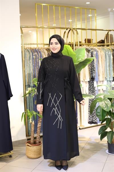 5407 KOD TAŞLI BAKLAVA DESEN FERACE