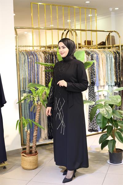 5407 KOD TAŞLI BAKLAVA DESEN FERACE