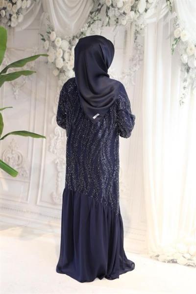 541 CODE TULLE DETAILED ABAYA SUIT
