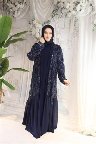 541 CODE TULLE DETAILED ABAYA SUIT