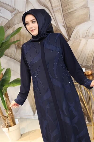5414 CODE LEOPARD STONE EMBROIDERED ABAYA