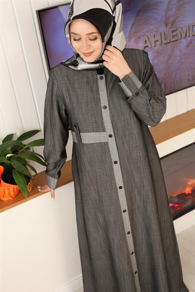 5418 KOD ÖNÜ DÜĞMELİ KOT FERACE