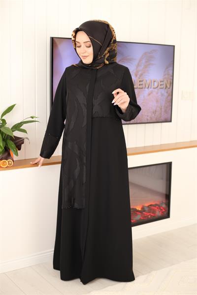 5420 CODE PIECE LEOPARD STONE ABAYA