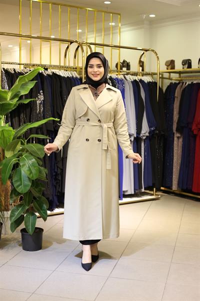 5472 CODE DOUBLE-BREASTED COLLAR TRENCH COAT