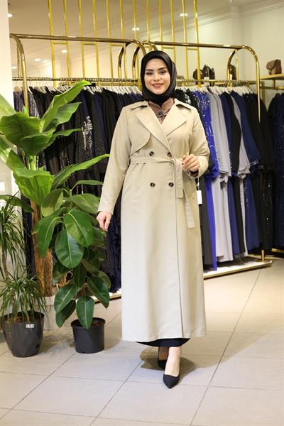 5472 CODE DOUBLE-BREASTED COLLAR TRENCH COAT