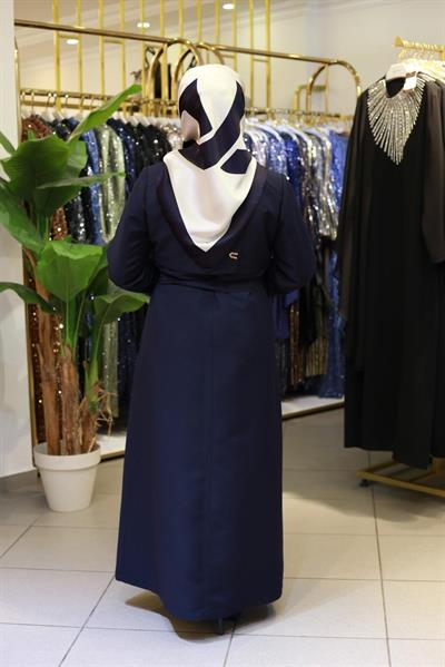 5473 KOD BRONŞLU KUŞAKLI TRENÇKOT LACİVERT