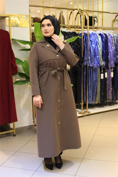 5473 CODE BRONZE BELTED TRENCH COAT