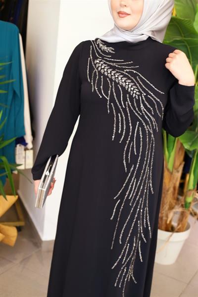 5504 CODE DRESS WITH CRYSTAL STONES