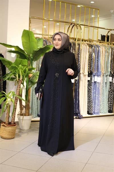 5506 CODE FLOWER CRYSTAL STONES ABAYA