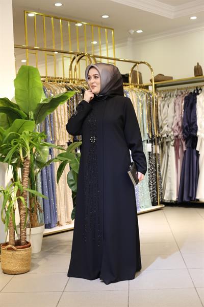 5506 CODE FLOWER CRYSTAL STONES ABAYA