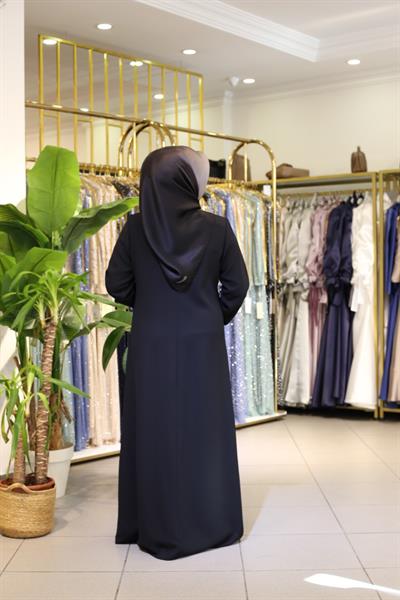 5507 CODE LEAF PATTERN GUIPURE TIED ABAYA