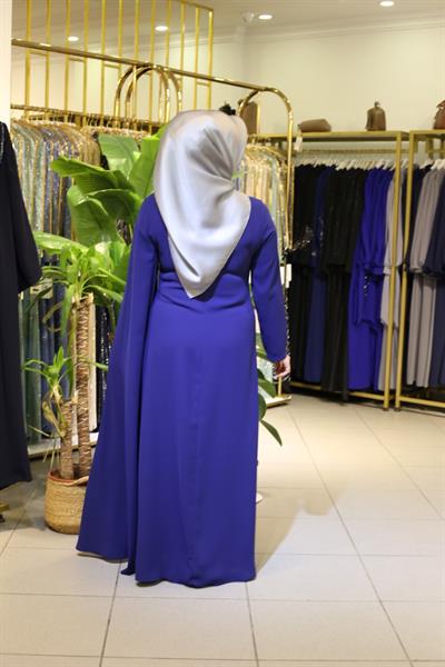 5508 CODE ONE SLEEVE CAPE DRESS WITH STONES