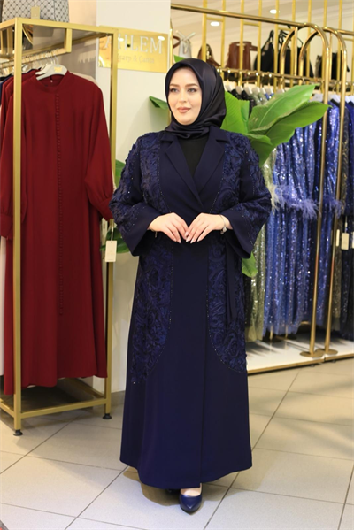 5514 CODE JACKET COLLAR GUIPURE ABAYA