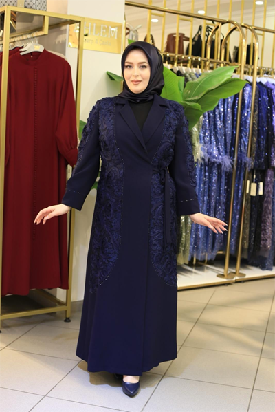 5514 CODE JACKET COLLAR GUIPURE ABAYA