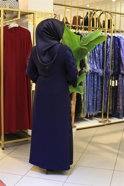 5514 CODE JACKET COLLAR GUIPURE ABAYA