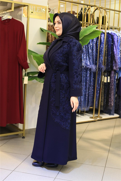 5514 CODE JACKET COLLAR GUIPURE ABAYA