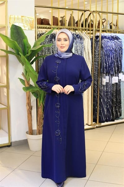 5524 CODE SLEEVE STONE DETAILED ABAYA